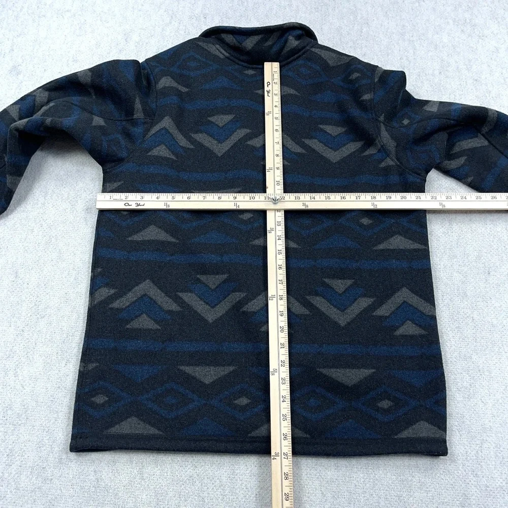 North Face Sweater Men Large Blue Pullover 1/2 Zip Jacket‎ Gordon Lyons Aztec
